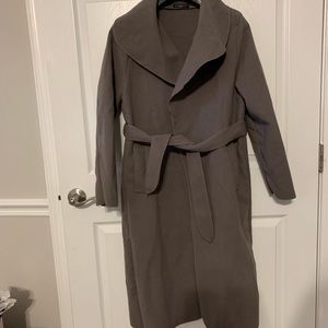 Fleece Trench Coat